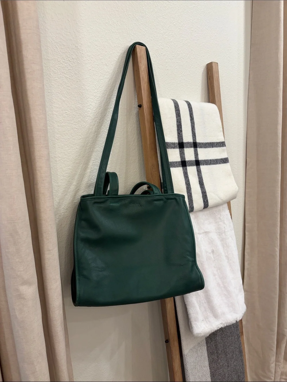 TELFAR Large Carry Bag - Forest - 100% cow hide - Authentic - pebble leather